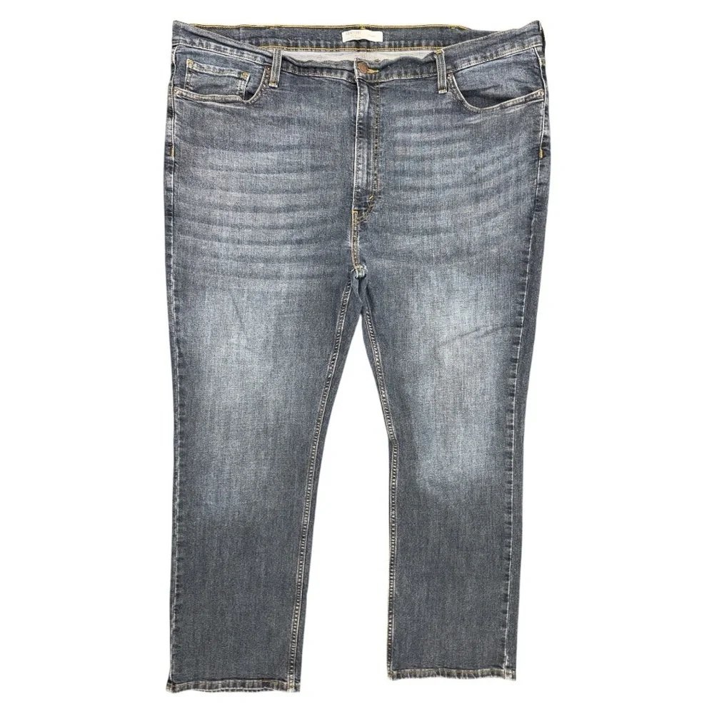 Levi Strauss Signature Gold Straight Leg Men's Jeans Faded Blue Denim Work 46x30